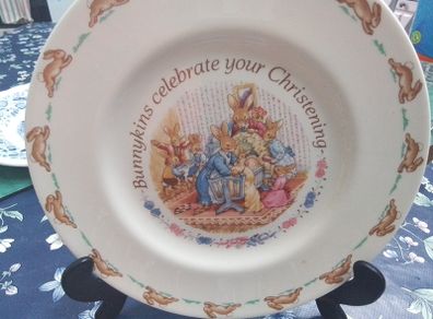 Bunnykins Celebrate your Christening Plate