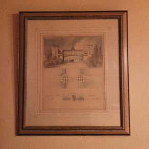 Vintage framed architectural print