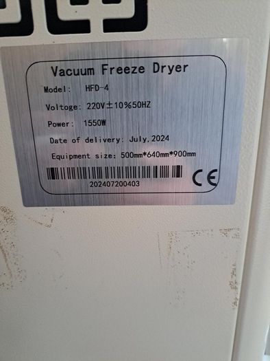 HFD4 Vacuum Freeze Dryer 4 to 6kg Capacity Complete Setup