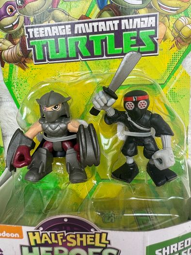 Teenage Mutant Ninja Turtles Half Shell Heroes TMNT approx. 2.5'' Shredder & Foot Soldier Splinter & April Please see pictures