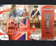 2004 Gibraltar 50 unit 300 Years of British Gibraltar (Gemplus - GEM5 (Red)) Phonecard