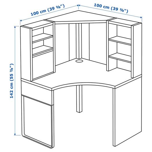 Corner desk with Shelves