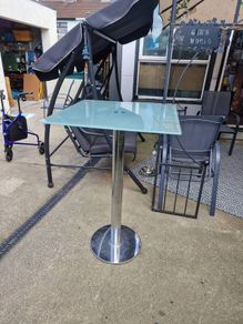 Glass topped bar/ breakfast table