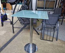 Glass topped bar/ breakfast table