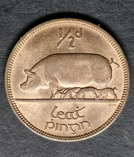 Ireland 1966  1/2 d  Half Penny  UNC