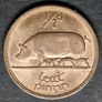 Ireland 1966  1/2 d  Half Penny  UNC Image 2