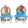 Star Trek Kirk and Spock Porcelain Trading Cards with Stands 1991 Hamilton Gifts Image 5