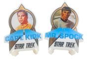 Star Trek Kirk and Spock Porcelain Trading Cards with Stands 1991 Hamilton Gifts