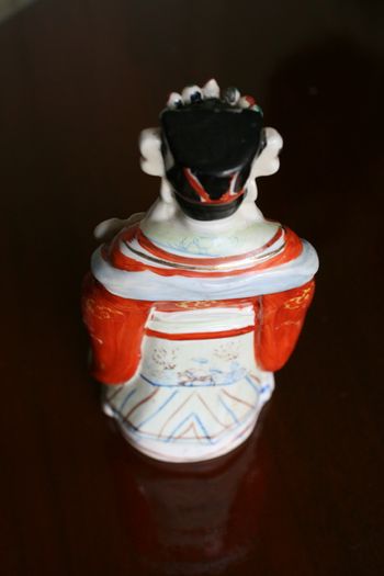 Vintage Asian Man Porcelain Figurine  Hand Painted