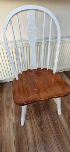 Wood dining table with 6 chairs