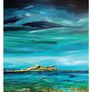 Ireland's Eye, Dublin. A6 framed print by artist Helen Mathews Image 2