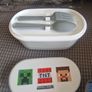Brand New Minecraft Stacking Bento Box - 2 Tier with Cutlery Image 9
