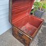 Vintage Metal Chest Trunk Box Image 6