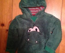 Age 2-3 Super Soft Bright Green Hooded Top