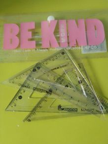 triangular ruler x4 and protractor