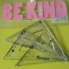 triangular ruler x4 and protractor