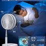 Portable Foldable Standing Fan - 8.6" 8000mAh Rechargeable Oscillating | 4-speed 22dB Silent Fan with Remote. USB Telescopic 3.5" Collapsible Design for Bedroom, Travel, Cruise & Camping. Image 4