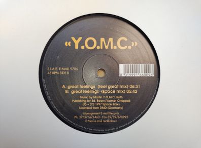 Y.O.M.C. - Great Feelings - E-mail Records Italy - Epic Dublin Trance Classic ANTHEM!