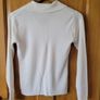 Pasin White Ribbed Long Sleeve Top / Shirt Image 4
