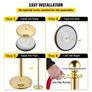 Crowd Control Stanchion, Set of 8 Pieces Stanchion Set, Stanchion Set with 5 ft/1.5 m Red Velvet Rope, Gold Crowd Control Barrier w/ Sturdy Concrete and Metal Base  Easy Connect Assembly Image 6