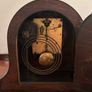 Vintage 1930s 1940s Wooden Mantel clock with key Image 4