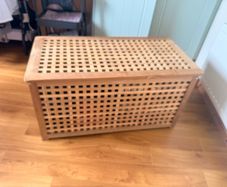 IKEA HOL Acacia Storage Table Large Lattice Storage Chest 98 x 50cm
