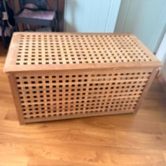 IKEA HOL Acacia Storage Table Large Lattice Storage Chest 98 x 50cm