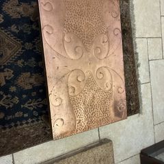 Copper topped coffee table