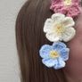 Handmade Crochet Flower hair clips Image 3