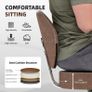 Bar Stools Set of 3 Faux Leather Breakfast Bar Stools  Brown Ergonomic Bar Stools, Height Adjustable, 360 Swivel, with Backrest, Faux Leather, 8 cm thick seat, Effortlessly Clean Image 3