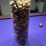 250+ Wine Cork Collection in Tall Glass Vase Unique Bar or Man Cave Decor Image 2