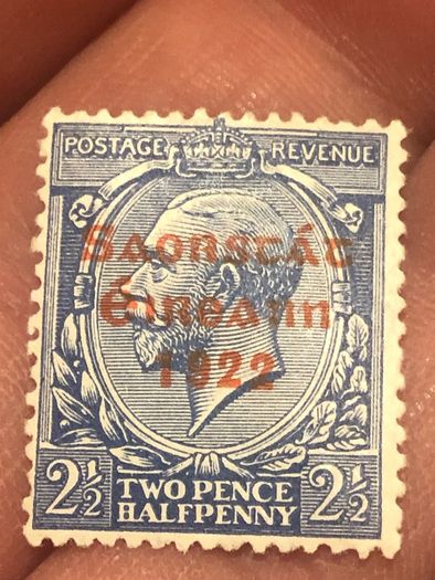 Irish overprinted British stamp 1922