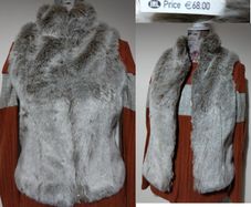 Miss Selfridge, Vintage Faux Fur Gilet Jacket, New With Tags