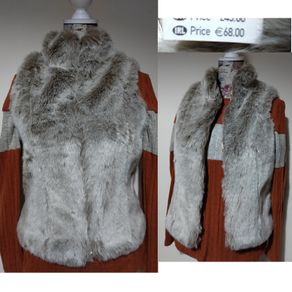 Miss Selfridge, Vintage Faux Fur Gilet Jacket, New With Tags