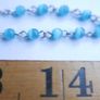 Vintage Rosary with Blue Crystal Beads length 15" Image 10