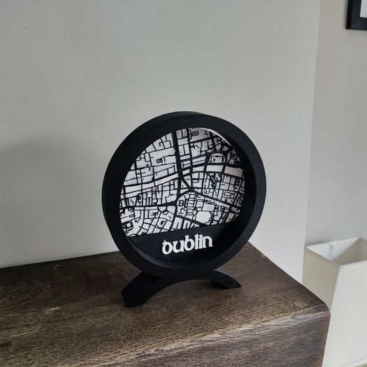 Dublin City 3D Model Map Trinity College OConnell Street Ireland Irish Giftart
