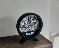 Dublin City 3D Model Map Trinity College OConnell Street Ireland Irish Giftart