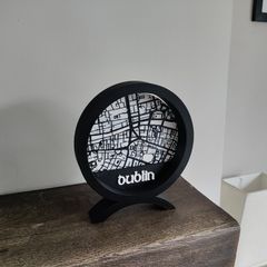 Dublin City 3D Model Map Trinity College OConnell Street Ireland Irish Giftart