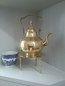 Brass Teapot on Trivet