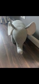Knitted elephant stool