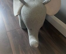 Knitted elephant stool