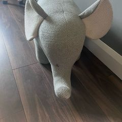 Knitted elephant stool