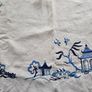 Linen Tablecloth Blue Willow Image 4