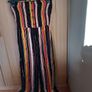Ladies Stripe Belted Midi jumpsuit Image 3