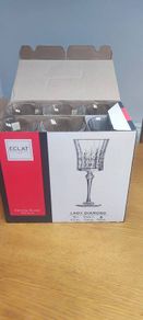 6 Wine glasses Crystal lady Diamond