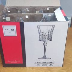 6 Wine glasses Crystal lady Diamond