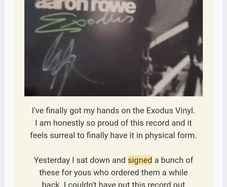 Aaron Rowe Signed Album