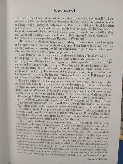 Ballynacarrigy, Westmeath local history