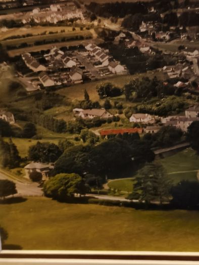 Framed print of air of village may be enniskerry Co. Wicklow.