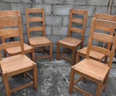 Set of Solid Wood Dining Chairs